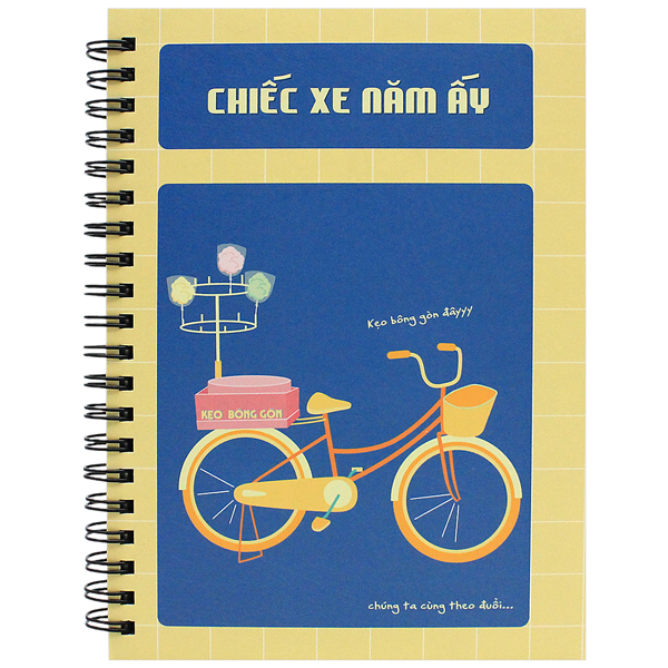 Sổ Lò Xo Chiếc Xe Năm Ấy B6 - Kẻ Ngang - 160 Trang 80gsm - The Sun - Kẹo Bông Gòn