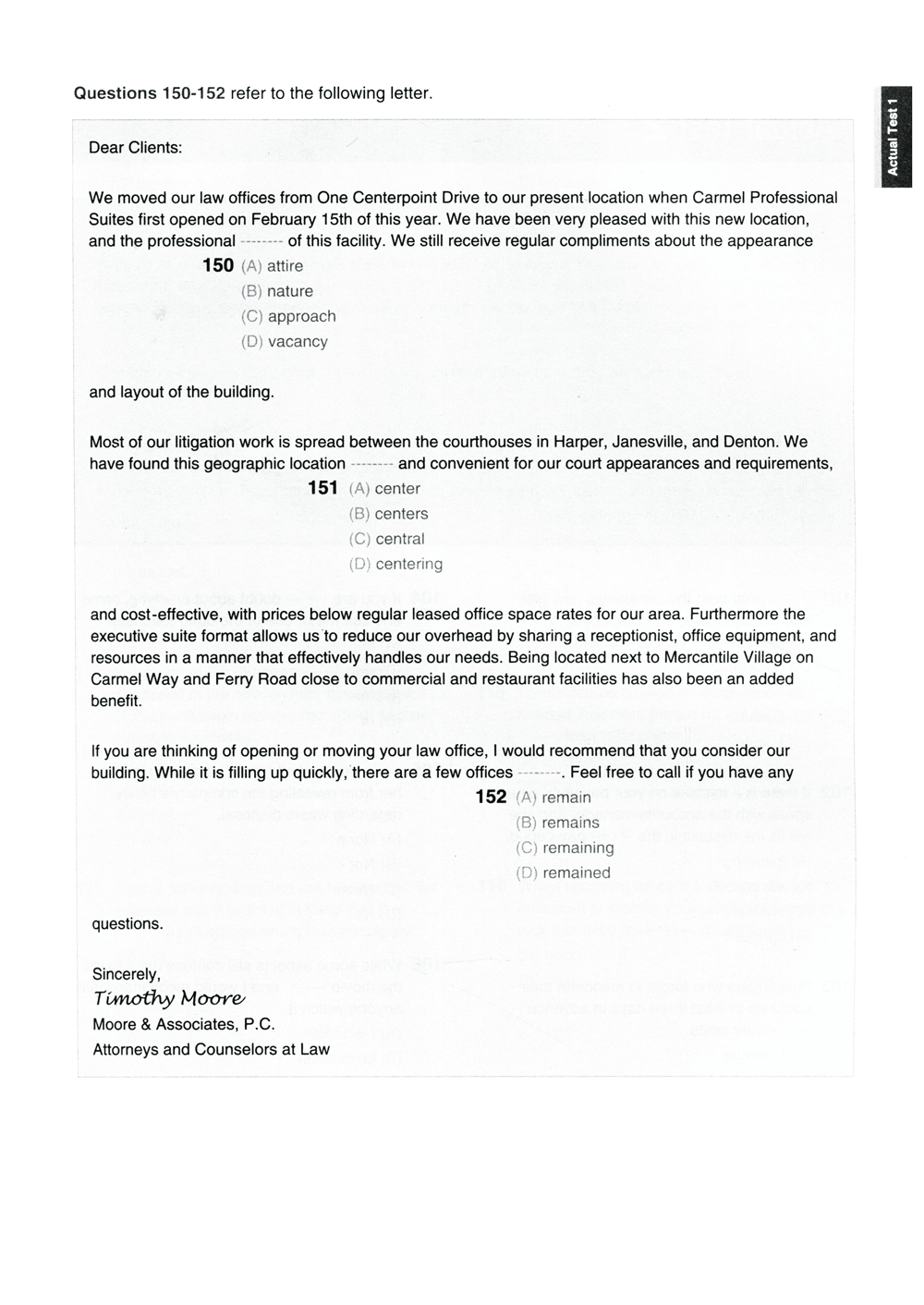 Bộ New TOEIC Actual Test Part 5,6 Không CD PDF Bộ New TOEIC Actual Test Part 5,6 Không CD PDF