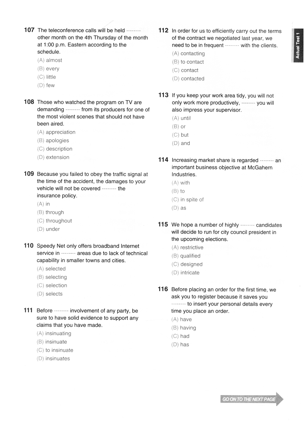 Bộ New TOEIC Actual Test Part 5,6 Không CD PDF Bộ New TOEIC Actual Test Part 5,6 Không CD PDF