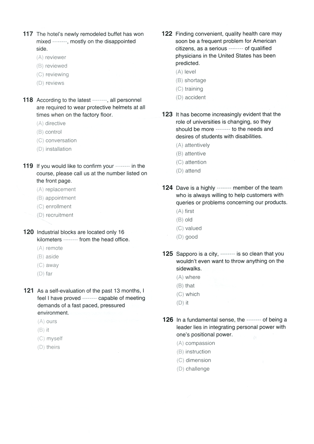 Bộ New TOEIC Actual Test Part 5,6 Không CD PDF Bộ New TOEIC Actual Test Part 5,6 Không CD PDF