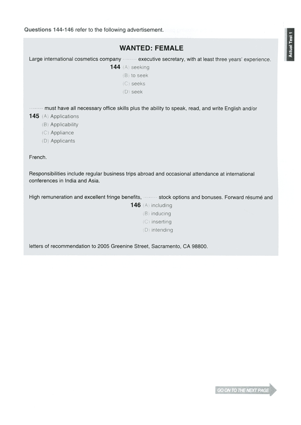 Bộ New TOEIC Actual Test Part 5,6 Không CD PDF Bộ New TOEIC Actual Test Part 5,6 Không CD PDF